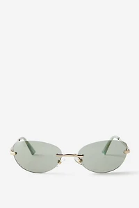Billie Round Rimless Sunglasses