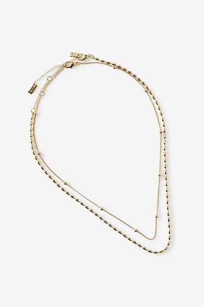 2Pk Fine Chain Necklace