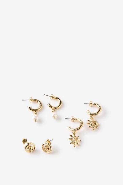 3Pk Small Earring