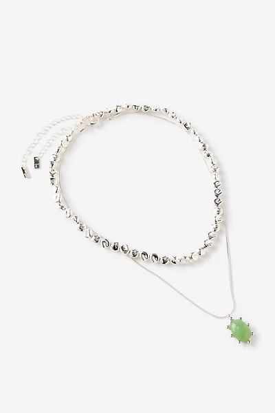 2Pk Beaded Necklace