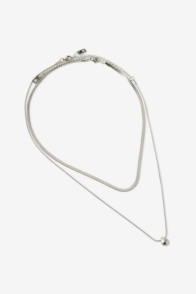 Waterproof 2Pk Pendant Necklace