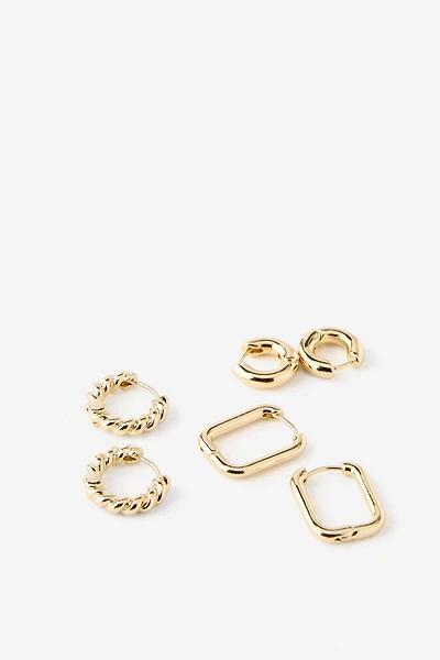 3Pk Mid Earring