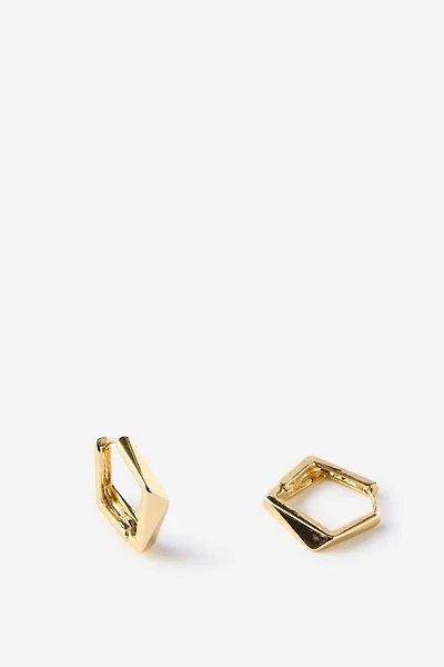 Premium Plated Mid Hoop Earring