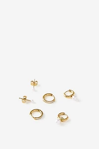 Waterproof 3Pk Small Earring