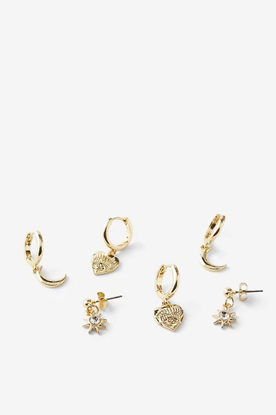 3Pk Mid Earring