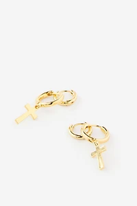 Premium Plated 2Pk Mid Earring