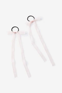 2Pk Poppy Hair Bows