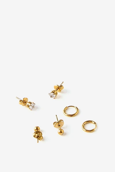 Waterproof 3Pk Small Earring