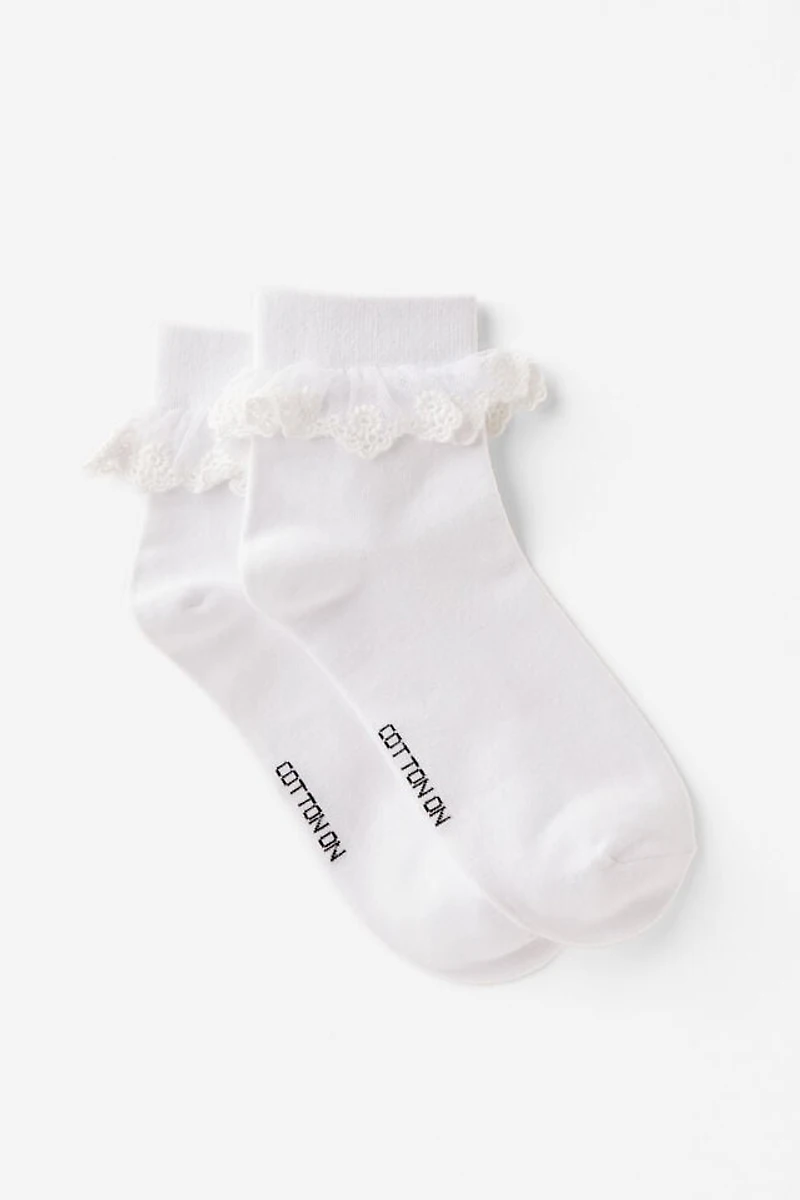 The Perfect Pair Pretty Frill Sock 2Pk