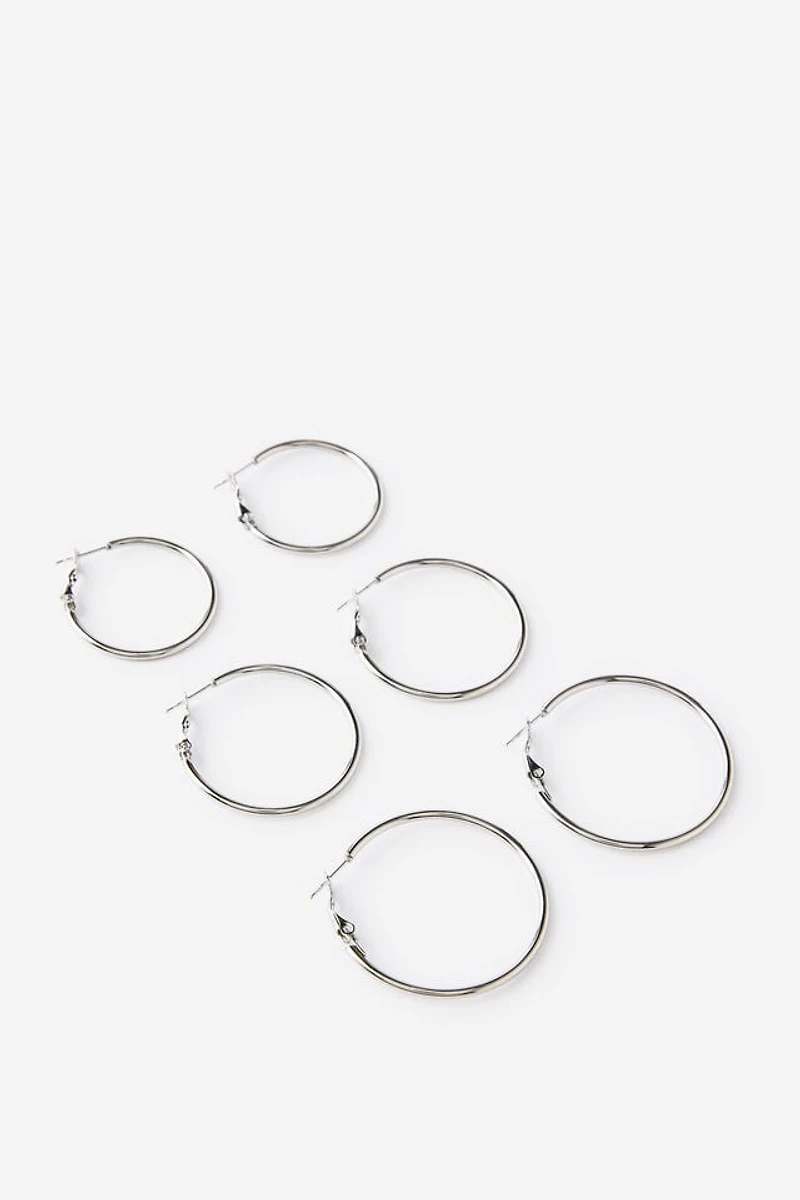 Waterproof 3Pk Mid Earring