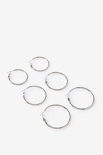 Waterproof 3Pk Mid Earring