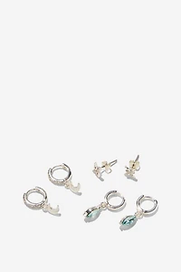 3Pk Small Earring