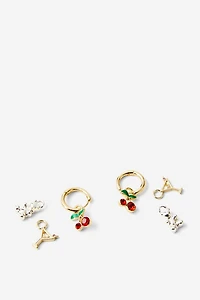 Charm Huggie Set