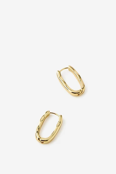 Premium Plated Mid Hoop Earring