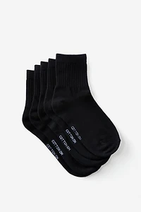 5Pk Quarter Crew Sock