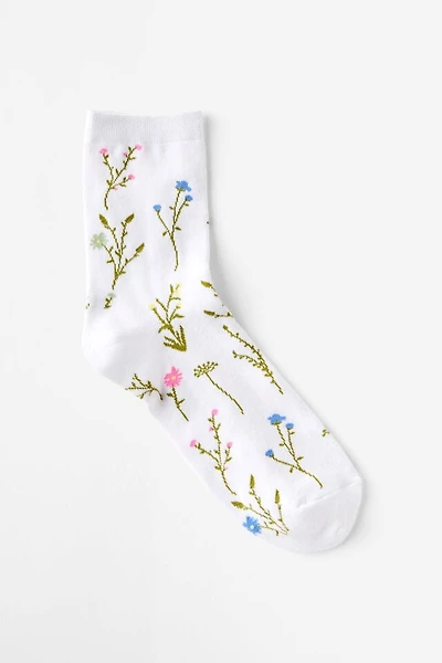 Floral Crew Sock