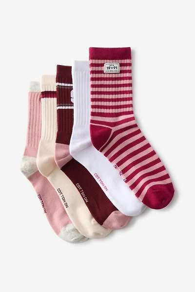 5Pk Crew Sock