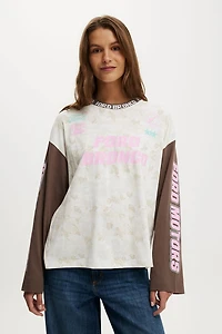 Lcn Ls Oversized Graphic Tee