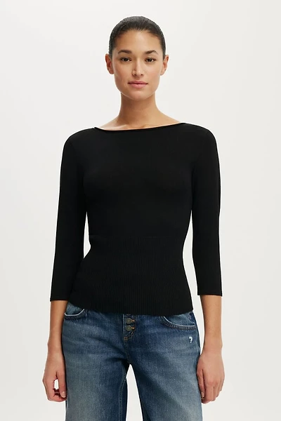 Close Knit Boat Neck