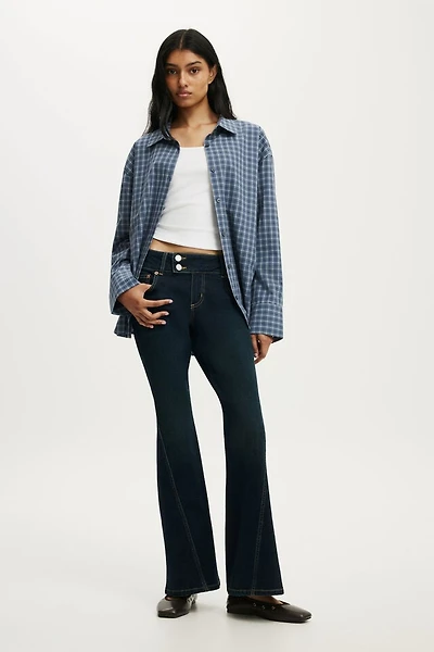 Petite Mid Rise Bootcut Jean