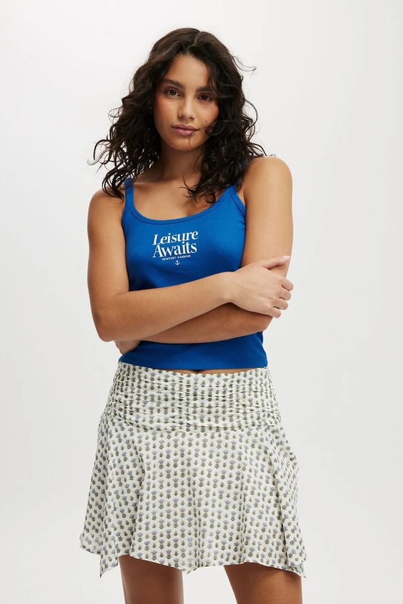 Georgie Hanky Hem Mini Skirt