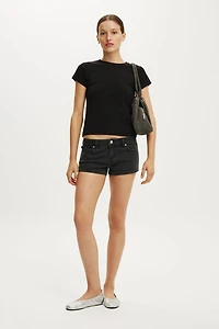 Micro Low Denim Short