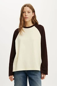 Boxy Raglan Long Sleeve Tee