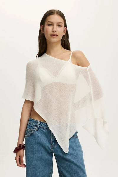 Sheer Knit Poncho