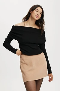 Cord Mini Skirt