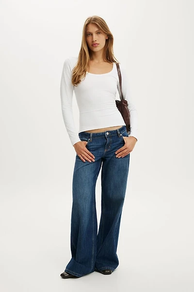 Everyday Smooth Scoop Neck Long Sleeve