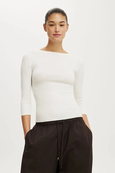 Close Knit Boat Neck
