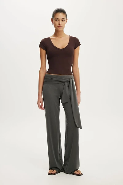 Hold Me V Neck Short Sleeve