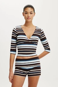 Maple V Neck 3/4 Sleeve