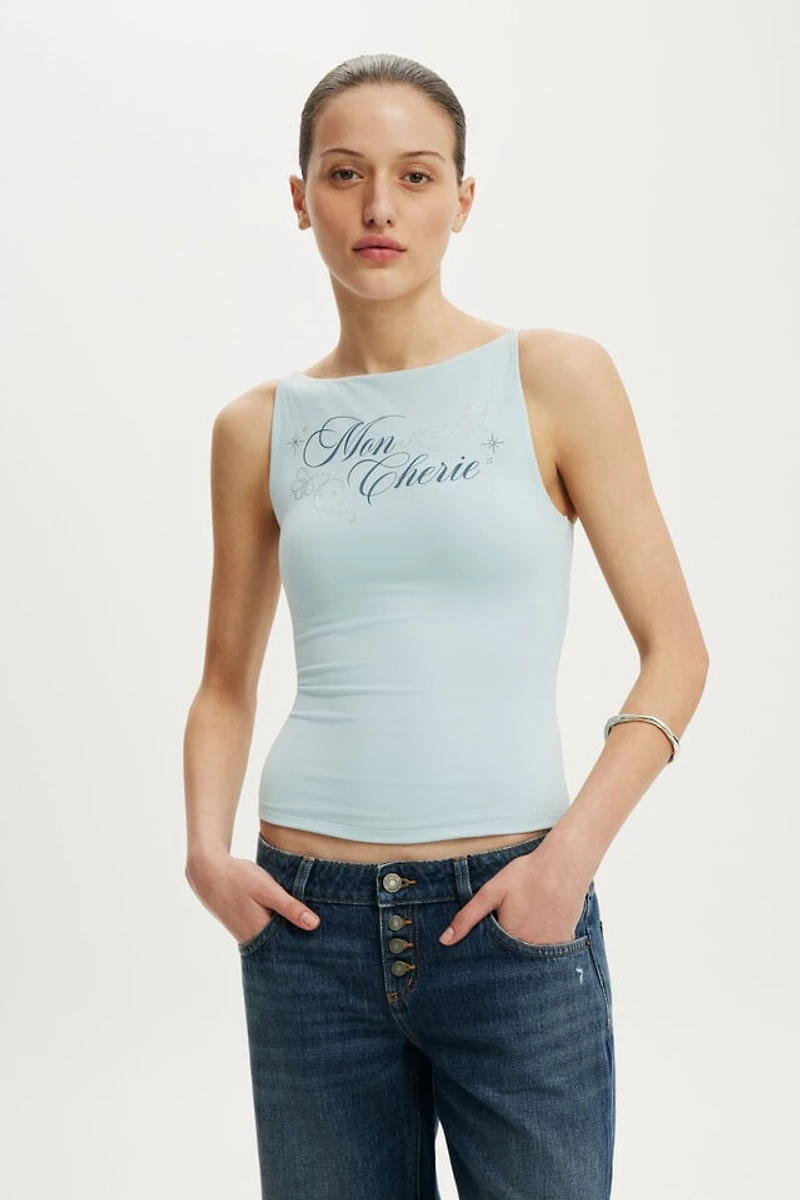 The Graphic High Neck Tank