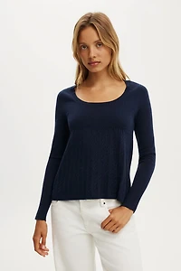 Long Sleeve Babydoll Knit