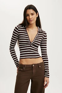 Henley Long Sleeve Polo