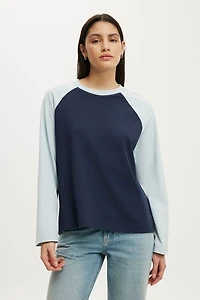 Boxy Raglan Long Sleeve Tee