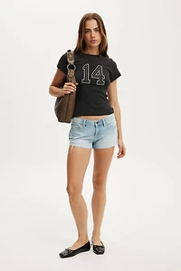 Micro Low Denim Short