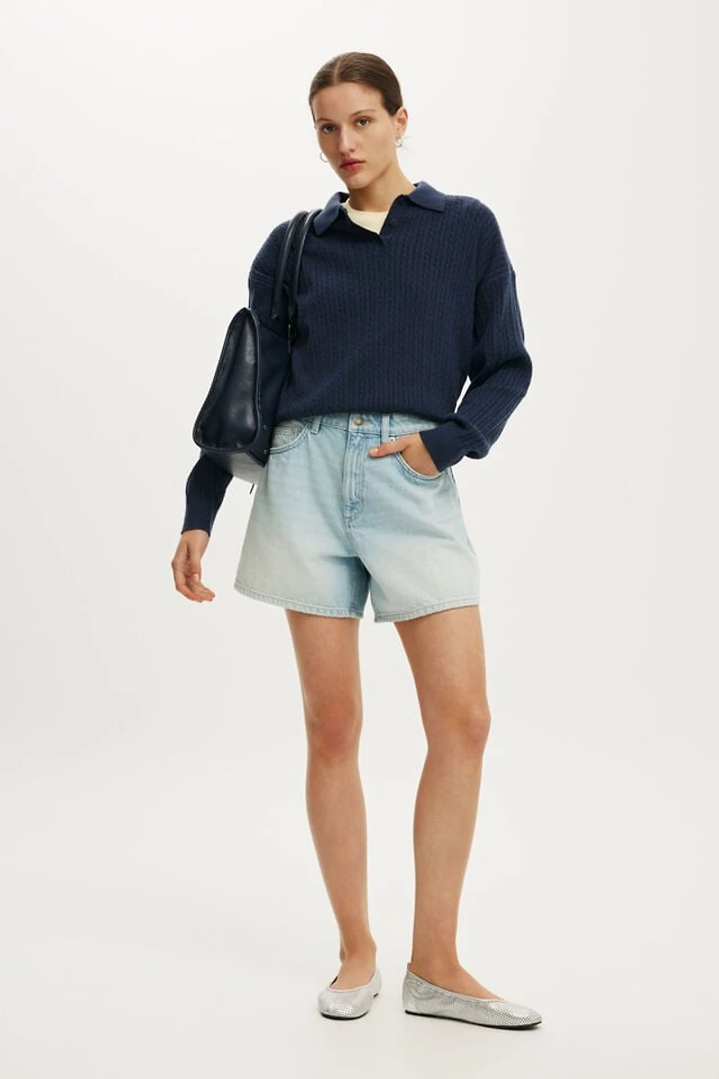 High 90 S Denim Short