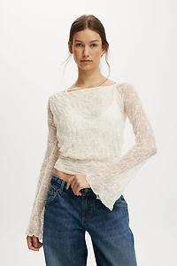 Sofia Lace Long Sleeve Top