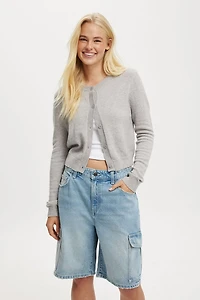 Super Baggy Cargo Denim Jort