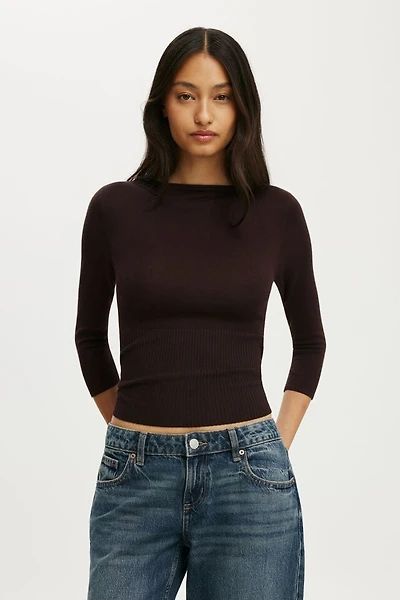 Close Knit Boat Neck