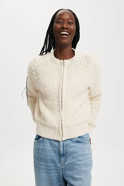 Shaggy Crew Texture Cardigan