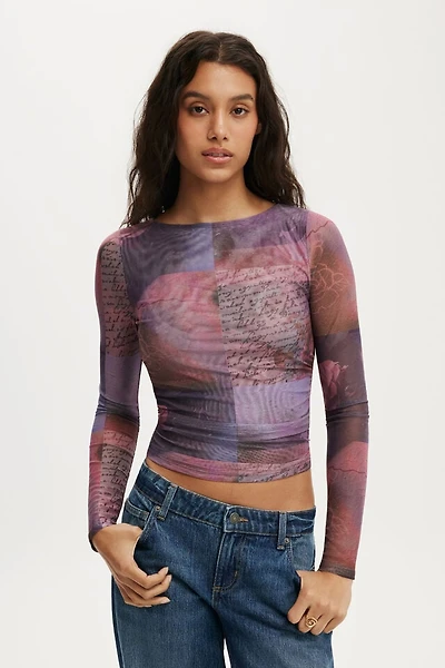 Ashley Mesh Long Sleeve Top