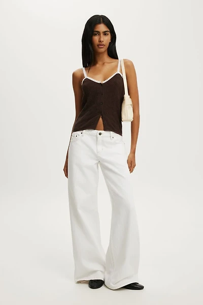 Knit Button Through Cami