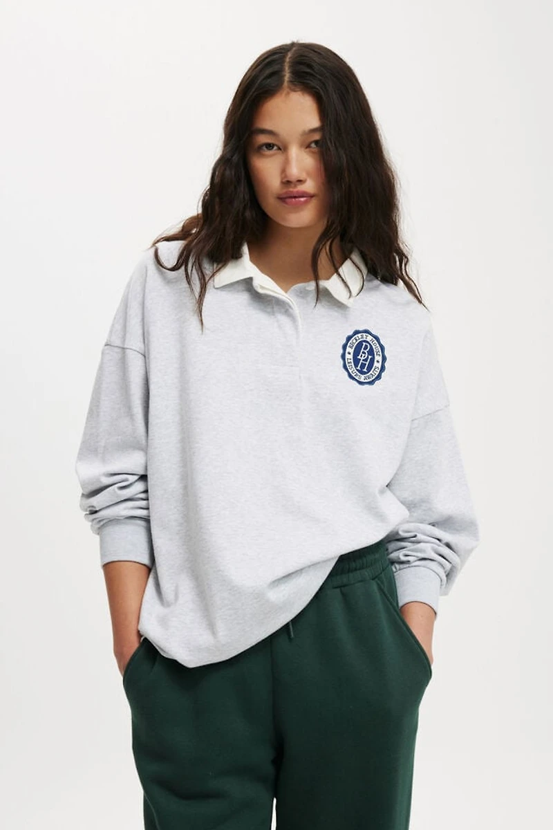 Oversized Long Sleeve Polo