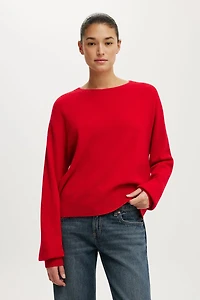 Cashmere Blend Crew Knit