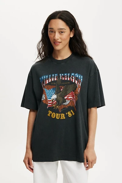 Willie Nelson Boxy Graphic Music Tee