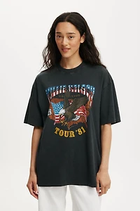 Willie Nelson Boxy Graphic Music Tee