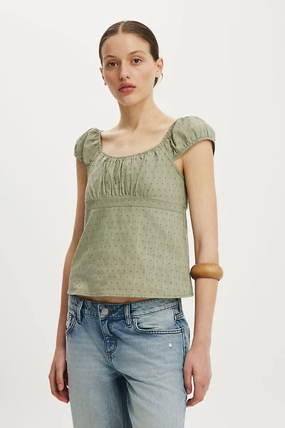 Tie Back Babydoll Top